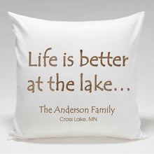 Load image into Gallery viewer, Personalized Cabin Throw Pillow | JDS