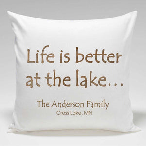 Personalized Cabin Throw Pillow | JDS