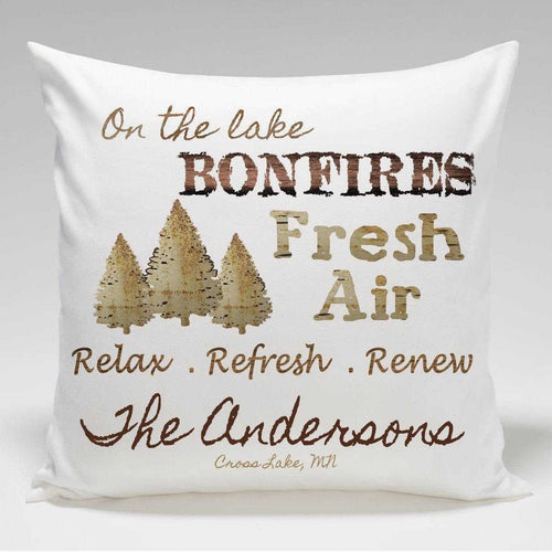 Personalized Cabin Throw Pillow | JDS