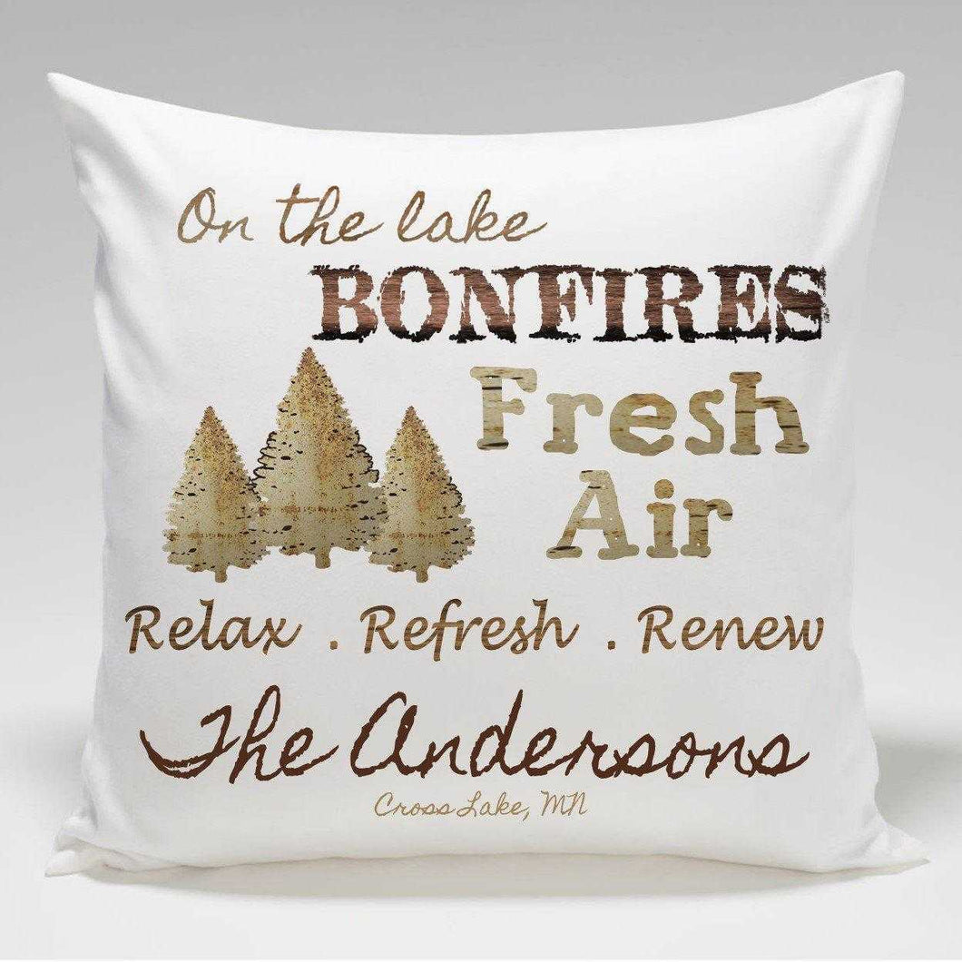 Personalized Cabin Throw Pillow | JDS