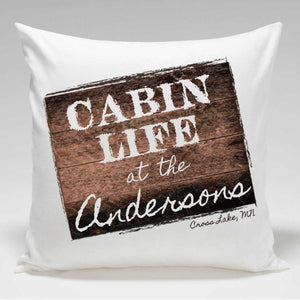 Personalized Cabin Throw Pillow | JDS