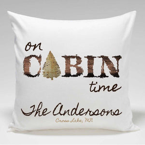 Personalized Cabin Throw Pillow | JDS