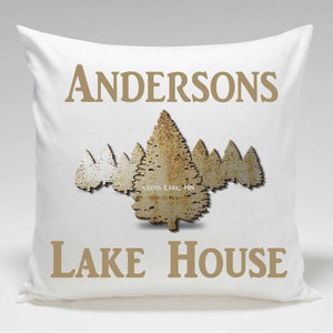 Personalized Cabin Throw Pillow | JDS