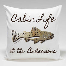 Load image into Gallery viewer, Personalized Cabin Throw Pillow | JDS