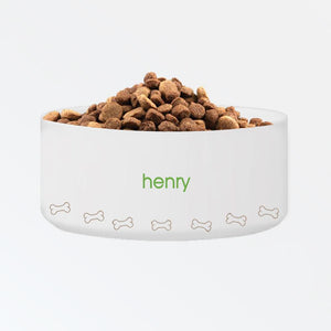 Personalized Classic Large Dog Bowl - Bones | JDS