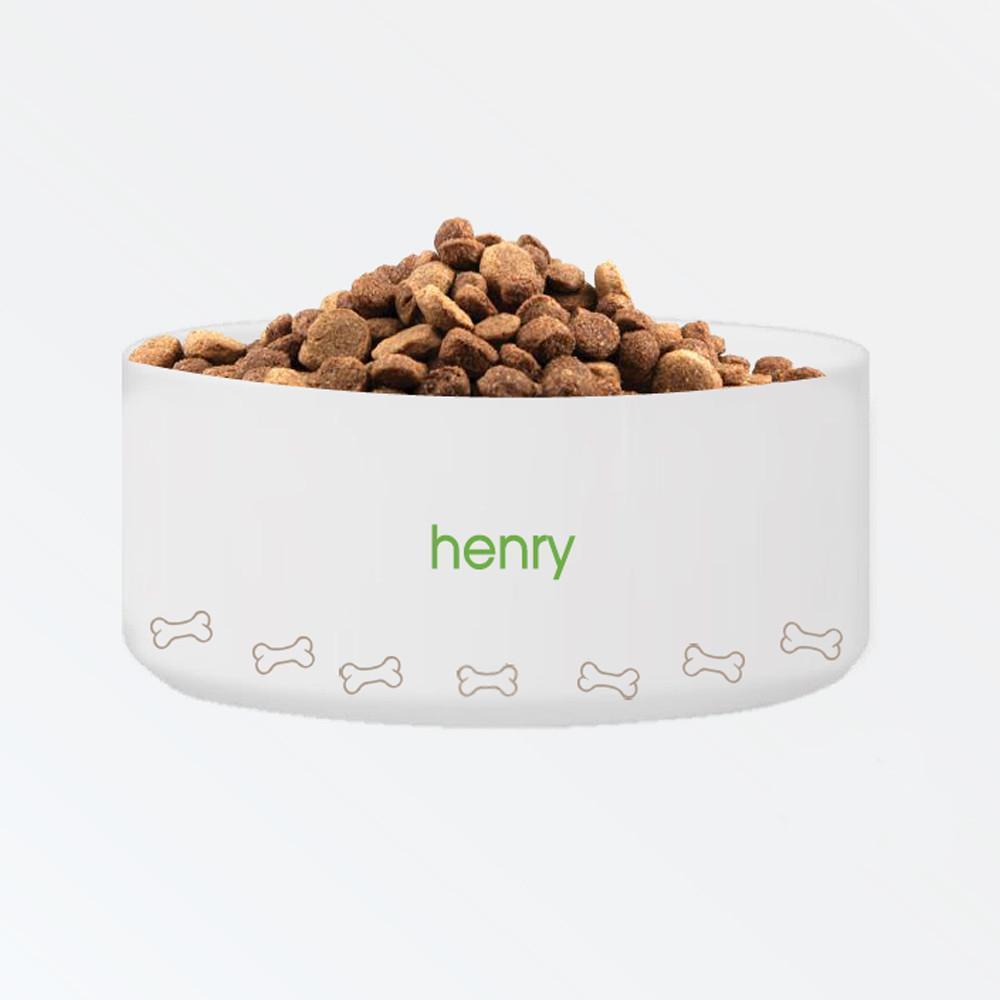 Personalized Classic Large Dog Bowl - Bones | JDS