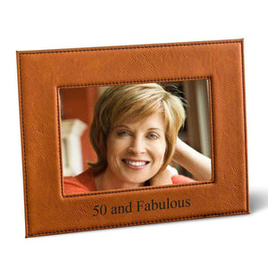 Personalized Black 5x7 Leatherette Frame - 5 "x 7" Personalized Picture Frame - All | JDS