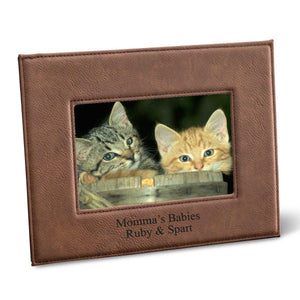 Personalized Black 5x7 Leatherette Frame - 5 "x 7" Personalized Picture Frame - All | JDS