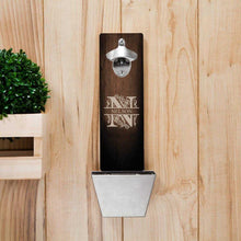 Load image into Gallery viewer, Personalized Monogrammed Wall Mounted Bottle Opener | JDS