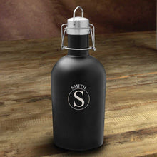 Load image into Gallery viewer, Personalized Growler - Beer - Stainless Steel - Black - 64 oz. | JDS