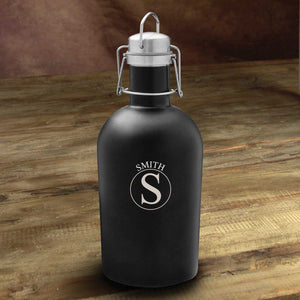 Personalized Growler - Beer - Stainless Steel - Black - 64 oz. | JDS