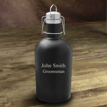 Load image into Gallery viewer, Personalized Growler - Beer - Stainless Steel - Black - 64 oz. | JDS