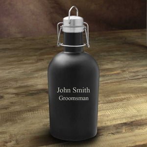 Personalized Growler - Beer - Stainless Steel - Black - 64 oz. | JDS