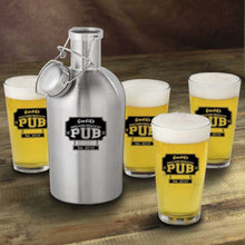 Load image into Gallery viewer, Stainless Steel Beer Growler with Pint Glass Set | JDS