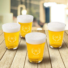 Load image into Gallery viewer, Monogrammed Beer Cup Glasses - Set of 4 | JDS