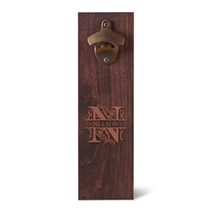 Personalized Monogram Wall Mounted Bottle Opener | JDS