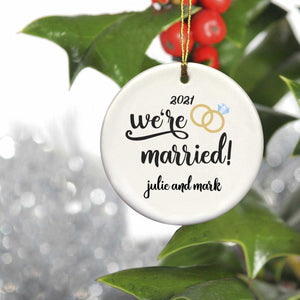 Personalized Christmas Ornaments - Couple's Ornaments - Ceramic | JDS