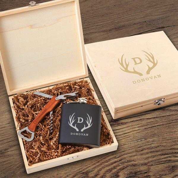 Irvine Groomsmen Flask Gift Box Set | JDS