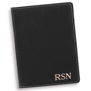Personalized Black Passport Holder | JDS
