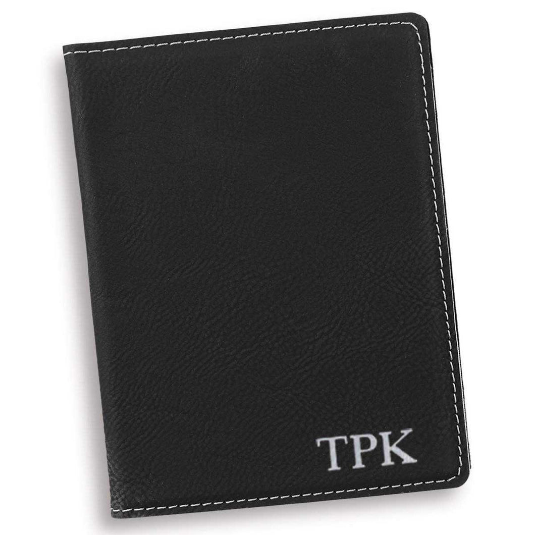 Personalized Black Passport Holder | JDS