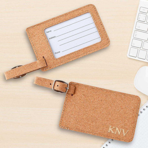 Monogram Luggage Tag - Cork - Stamped - Foil | JDS