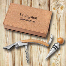 Load image into Gallery viewer, Personalized Wine Opener Set - Cork | JDS