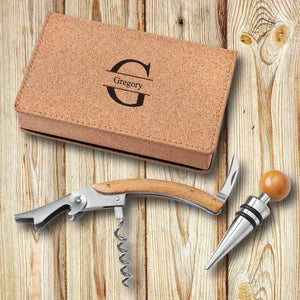 Personalized Wine Opener Set - Cork | JDS