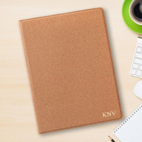Monogrammed Cork Portfolio with Notepad | JDS