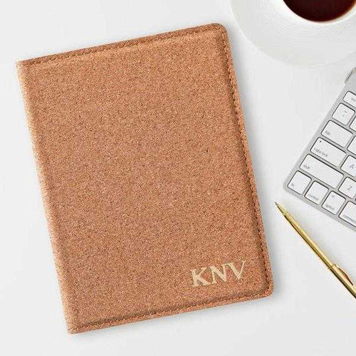 Monogrammed Cork Passport Holder | JDS