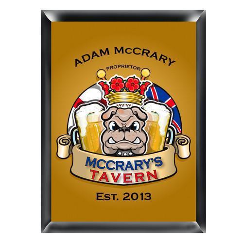 Personalized Traditional Pub Sign - Bulldog