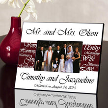 Load image into Gallery viewer, Personalized Picture Frame - Mr. and Mrs. - Wedding Gifts | JDS