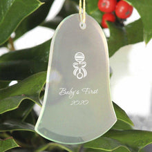 Load image into Gallery viewer, Personalized Beveled Glass Ornament - Bell Shape | JDS