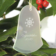 Load image into Gallery viewer, Personalized Beveled Glass Ornament - Bell Shape | JDS