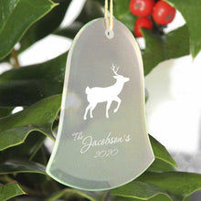 Load image into Gallery viewer, Personalized Beveled Glass Ornament - Bell Shape | JDS