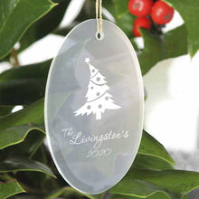 Load image into Gallery viewer, Personalized Beveled Glass Ornament - Oval Shape | JDS