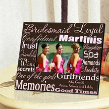 Load image into Gallery viewer, Personalized Bridesmaid Picture Frame | JDS