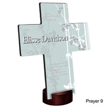 Load image into Gallery viewer, Personalized Faith and Flowers Cross with Stand | JDS