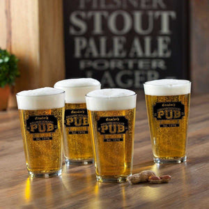 Personalized Pub Glass Set - Set of 4 | JDS