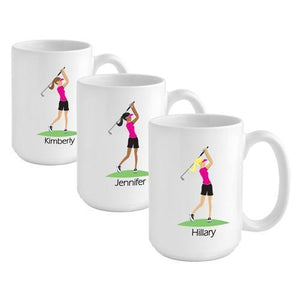 Personalized Go-Girl Coffee Mug - Golfer, Runner, Shopper, Yoga | JDS