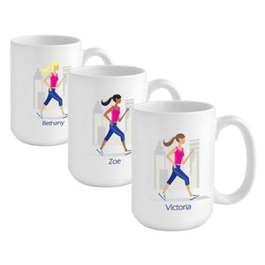 Personalized Go-Girl Coffee Mug - Runner | JDS