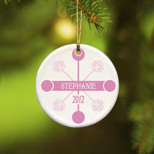 Load image into Gallery viewer, Personalized Blue Contemporary Ceramic Ornament | JDS