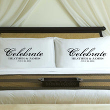Load image into Gallery viewer, Personalized Celebration Couples Pillow Case Set | JDS