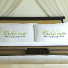 Load image into Gallery viewer, Personalized Celebration Couples Pillow Case Set | JDS