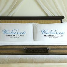Load image into Gallery viewer, Personalized Celebration Couples Pillow Case Set | JDS