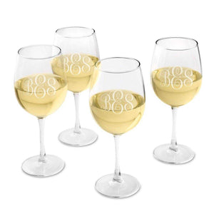 Personalized Wine Glasses - Set of 4 - White Wine - Wedding Gifts | JDS