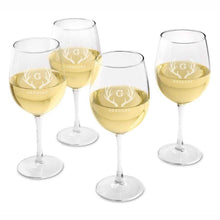 Load image into Gallery viewer, Personalized Wine Glasses - Set of 4 - White Wine - Wedding Gifts | JDS