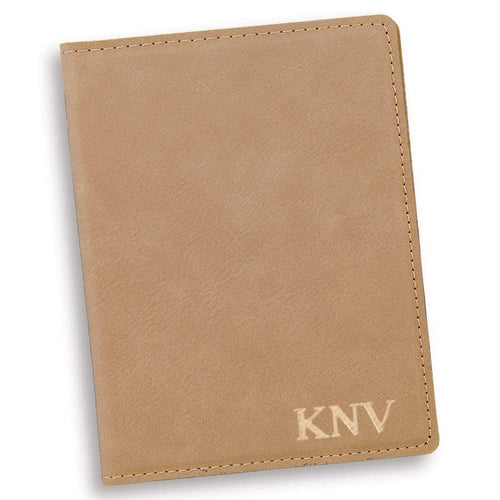 Personalized Light Brown Passport Holder | JDS