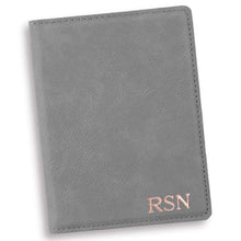 Load image into Gallery viewer, Personalized Gray Passport Holder | JDS