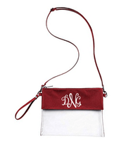 Load image into Gallery viewer, Custom Monogrammed or Personalized Purse/Clear Stadium Bag/Crossbody Bag/Stadium Purse | DG Custom Graphics