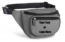 Load image into Gallery viewer, Custom Personalized 3 Zippered Compartments Adjustable Waste Sport Fanny Pack